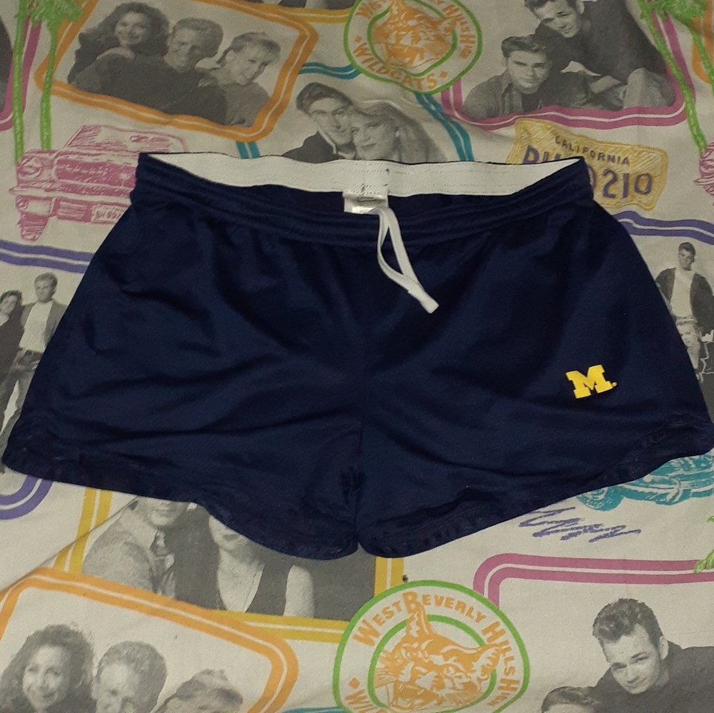 Michigan Wolverines Pro Edge Jersey Shorts Fitness Running